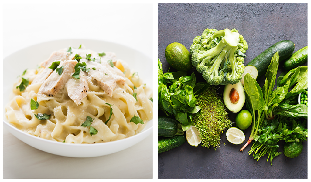 Swap white carbs with greens