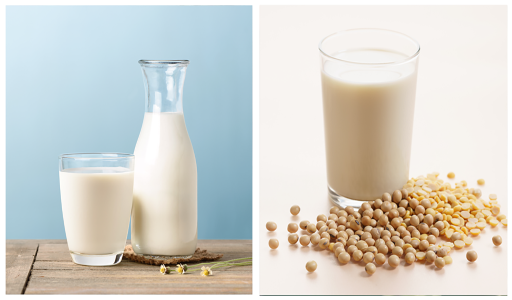 Replace cow milk with soy milk
