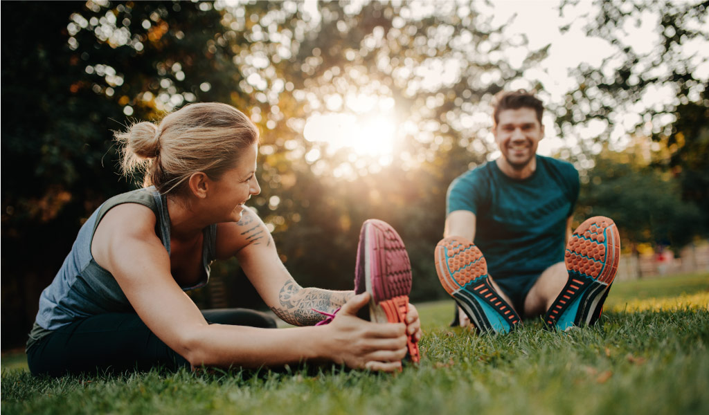 Exercising is good for a healthy heart